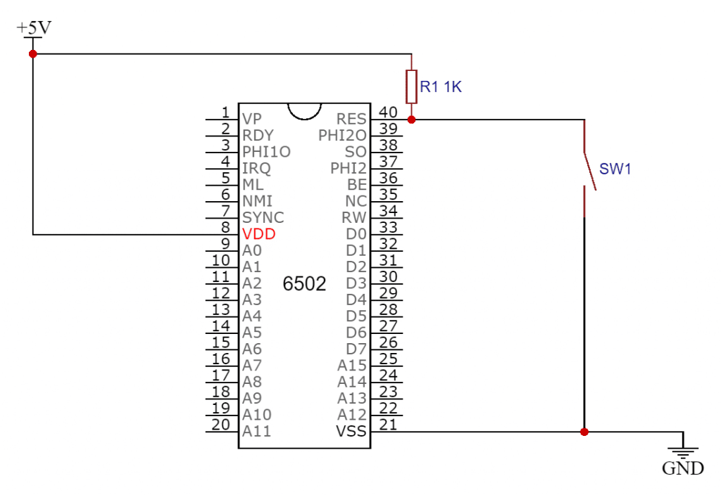 reset circuit 6502 65c02 WDC